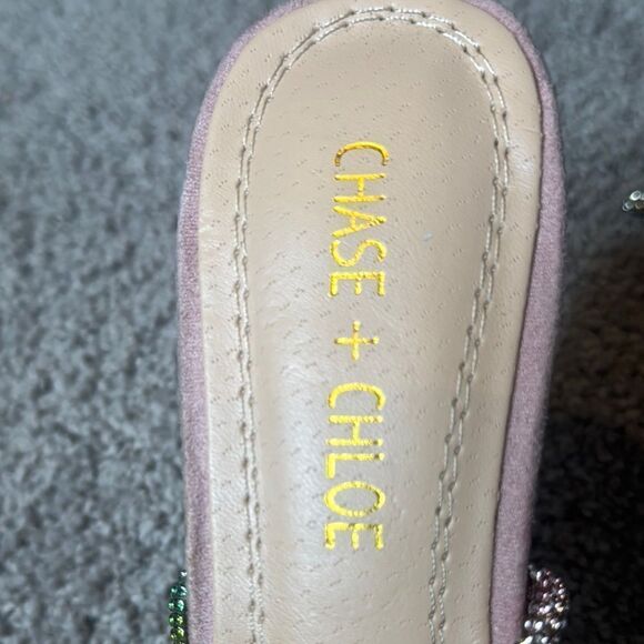Pink Chase & Chloe Gia Rhinestone Strappy Open Toe Stiletto High Heel Size 9 NEW - Picture 5 of 11